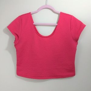 Xhilaration XL bright red bumpy crop top